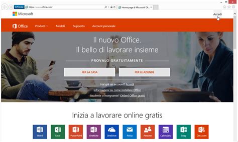 accedi office 365 login